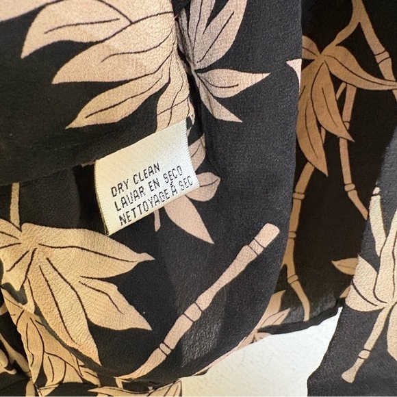 EVAN PICONE Vintage 100% Silk Bamboo Print Long Sleeve Blouse 12 M/L - Picture 10 of 14
